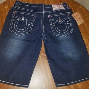 True Religion World Tour Joey Super T jean shorts
